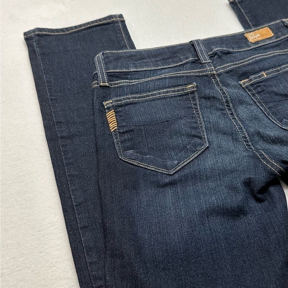 Paige Women’s Skyline Low-rise Dark Wash Jeans, Size 25 (26x33), Made in USA - Picture 5 of 14